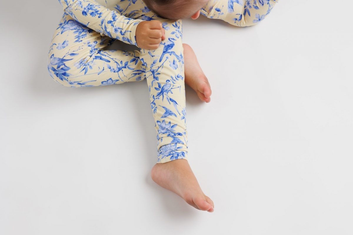 "Exotic Blue Bird" Two-Piece Long Sleeve Pajamas - Image 8